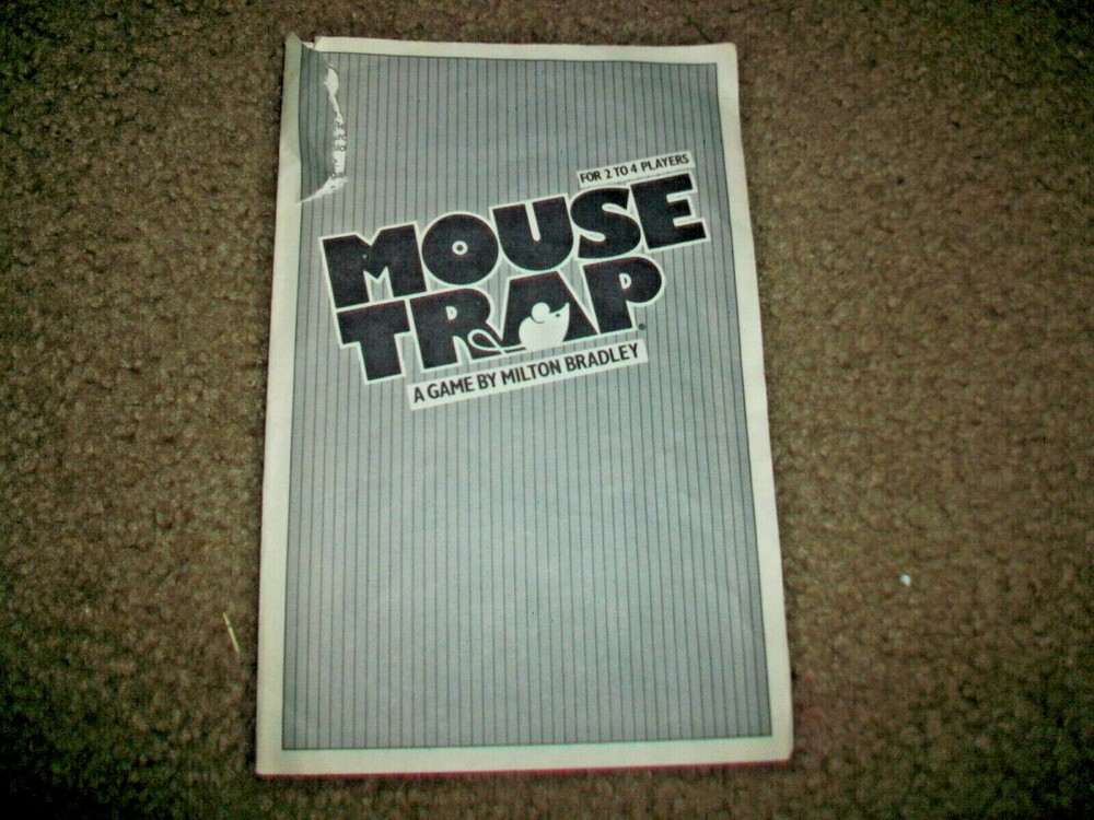 Vintage Mouse Trap Board Game Replacement Game Piece -Instruction Booklet