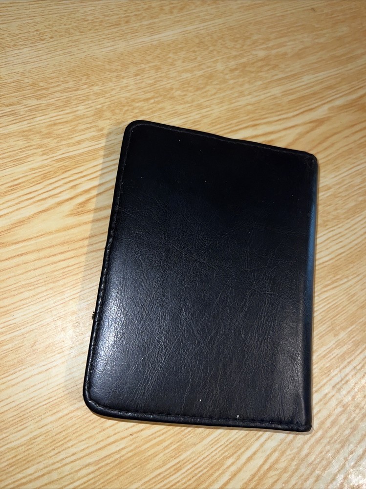 Leather Passport Holder Black