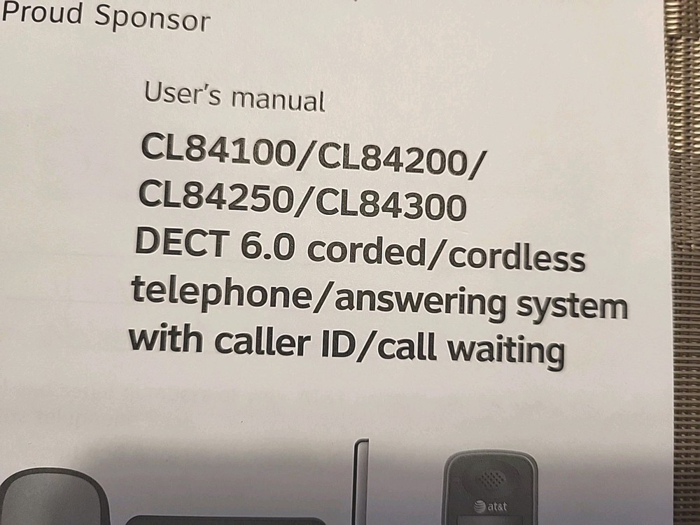 Users Manual AT&T Cl84100 AND Quick Start Guild