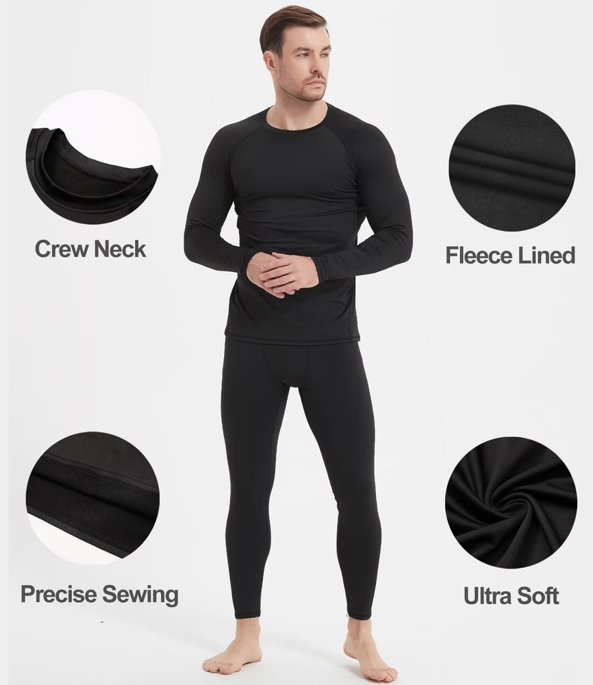 5 Pack Thermal Compression Shirts for Men Long Sleeve Running Gear Undershirt...