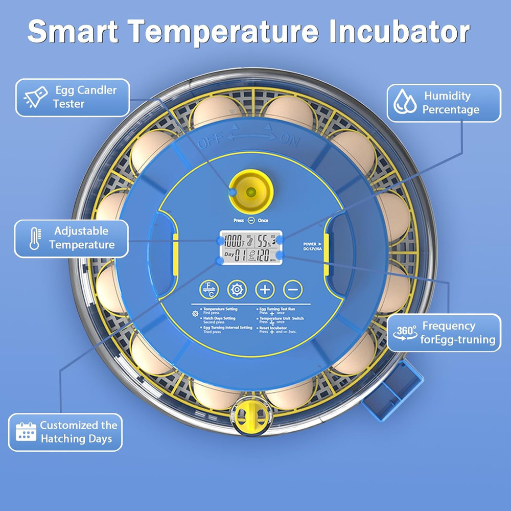 18-36 Eggs Incubators for Hatching Eggs with Automatic Egg Turning and Humidity