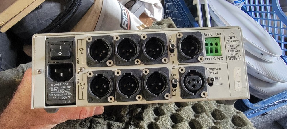 Clear-Com CS-222 Main Station Intercom System with Headsets and Adapter