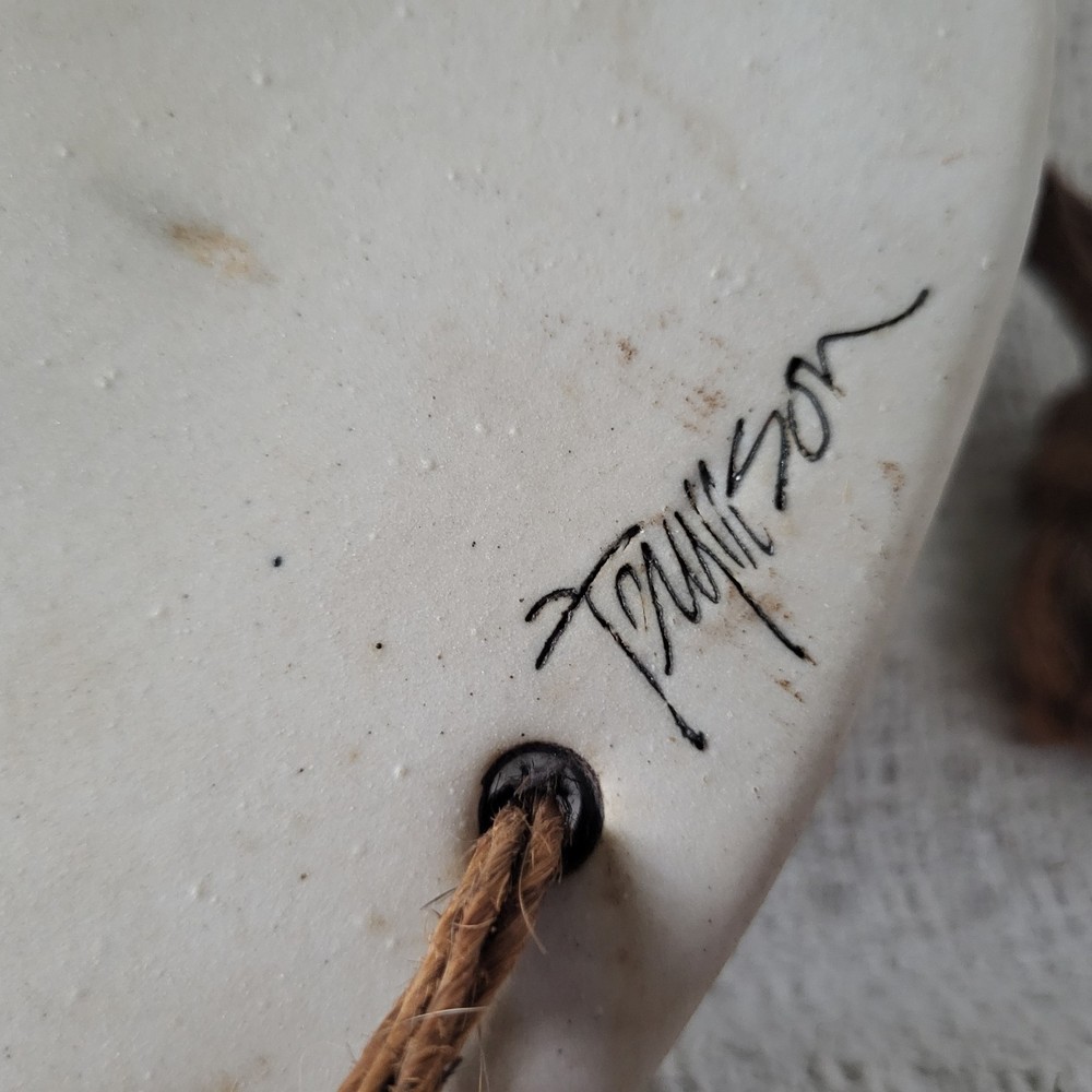 Clay Wind Chimes Signed, Damaged & Repaired