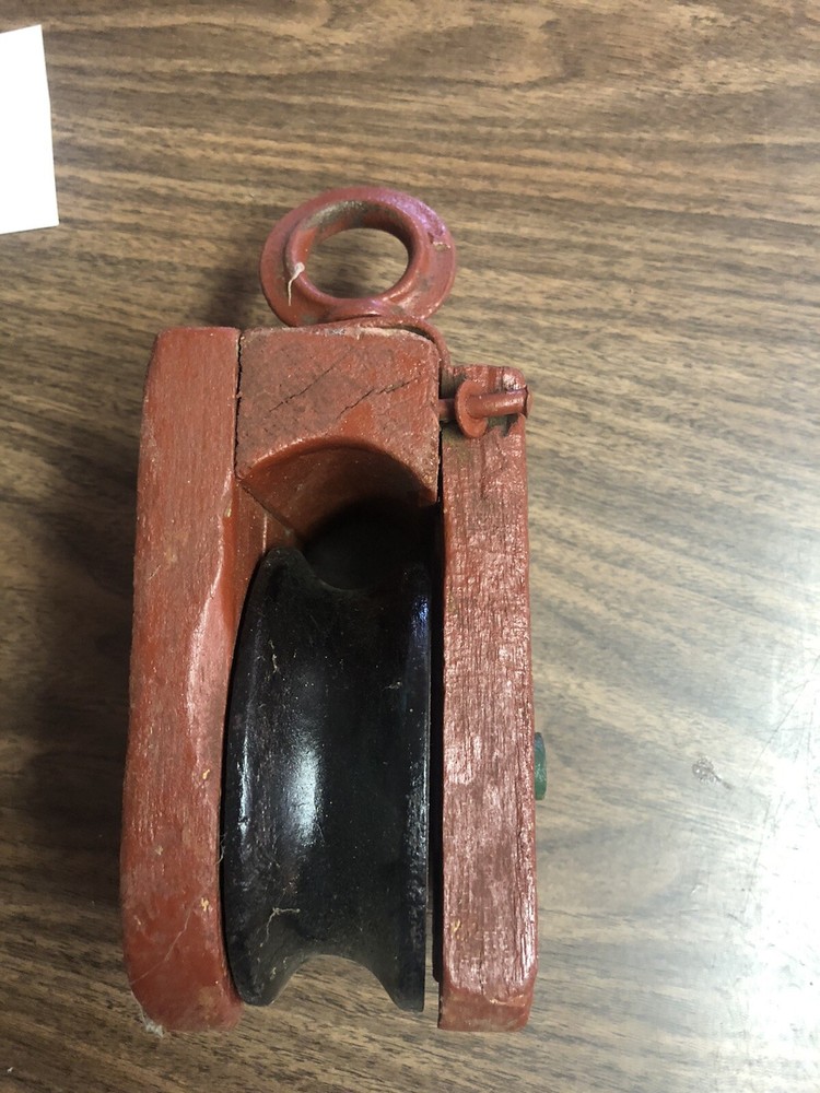 Antique Wood Pully red/black
