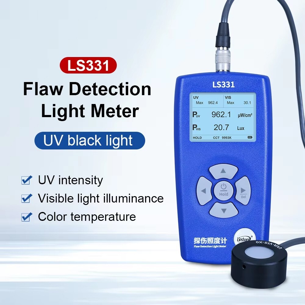 LS331 Flaw Detection Light Meter UV Power Visible Light Illuminance Lux Tester