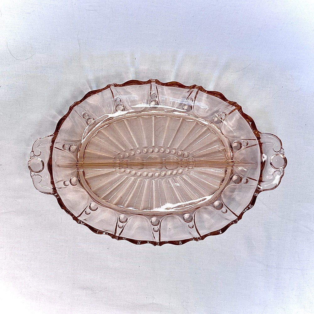 Pink Crystal Relish Dish