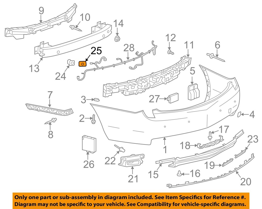 Used Blind Spot Detection System Warning Control Module fits: 2013 Cadillac Srx