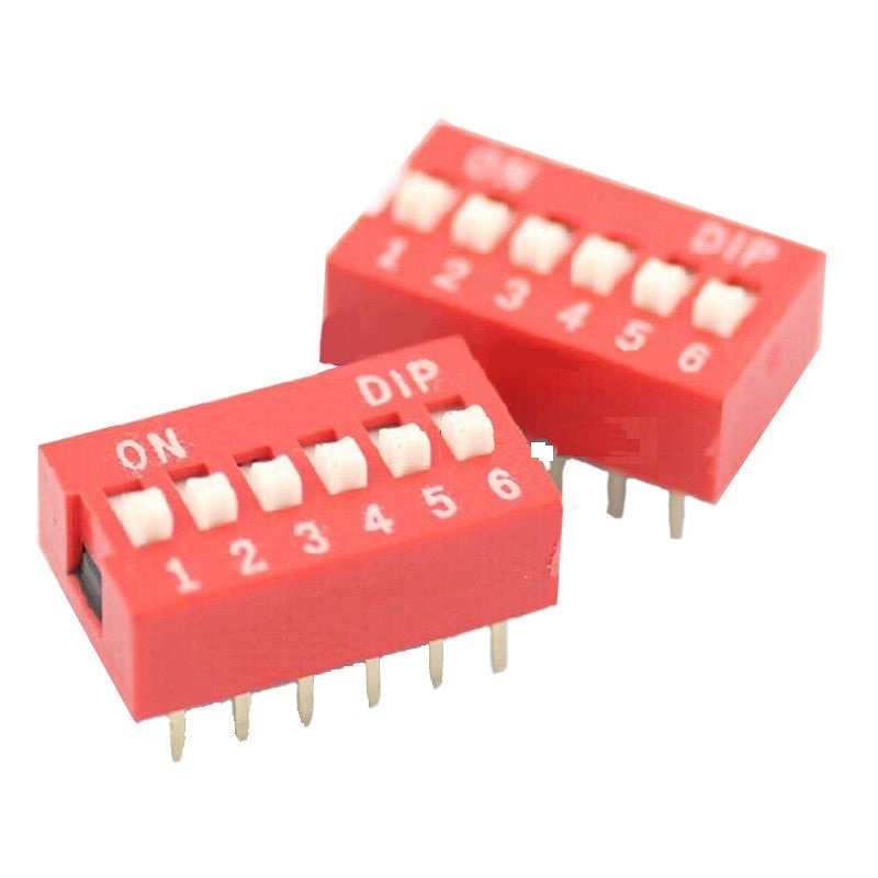 5Pcs Slide Type Switch Module 2.54mm 6-Bit 6 Position Way DIP Pitch NEW