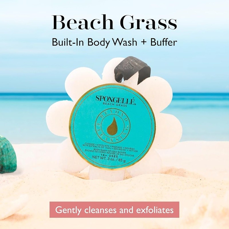 Moisturizing Body Buffer W/ Beach Grass Scent Exfoliating Loofah Experience New