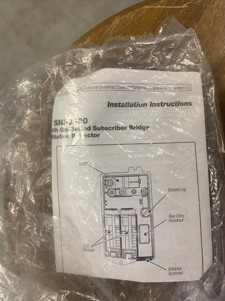 2 Subscriber Network Interface With Gel Sealed Subscriber Bridge