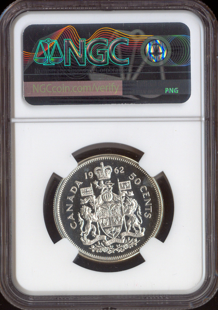 1962 Canada Silver 50 Cents NGC PL66 - Quality