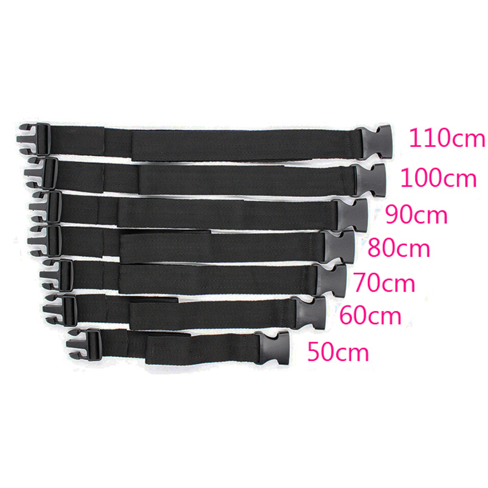 Red Nylon BDSM Bondage Restraints 7-Piece Adjustable Full Body Belt Set