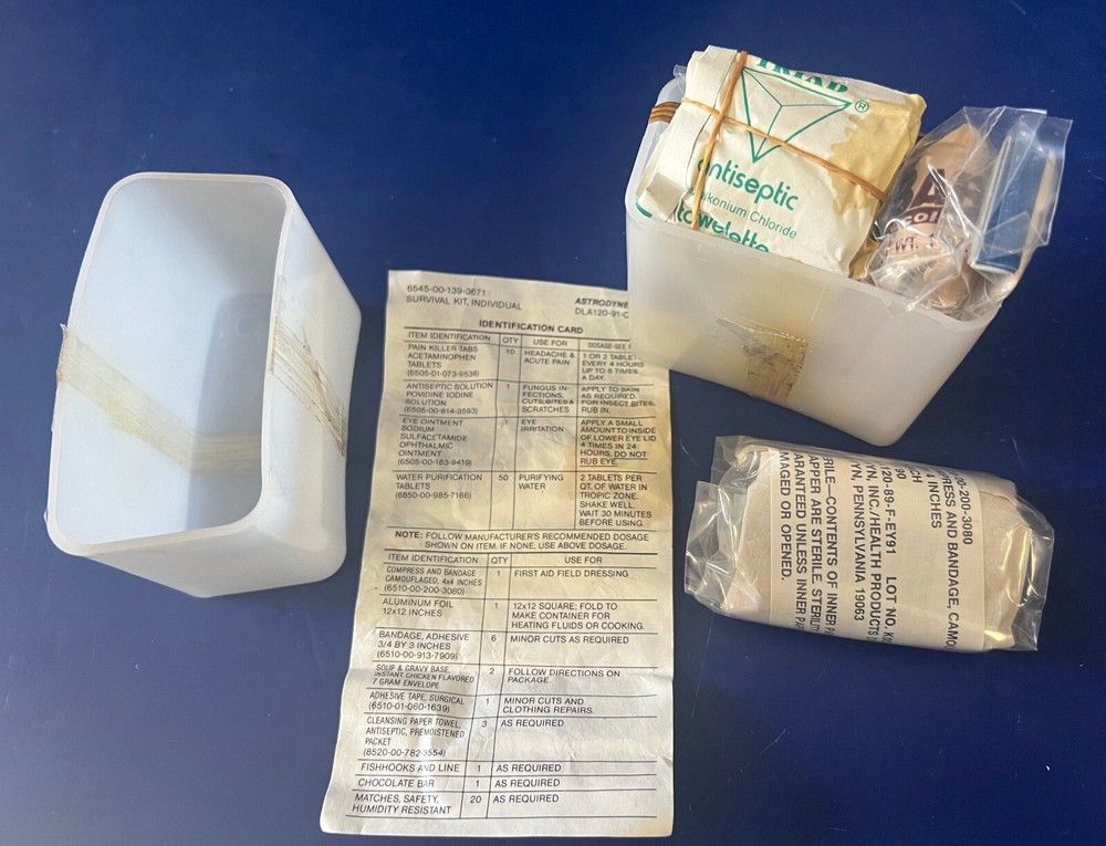 U.S. INDIVIDUAL SURVIVAL KIT- COMPLETE
