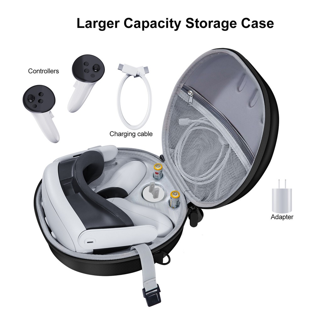 EVA Storage Shoulder Bag Carrying Case For Oculus Quest 3 VR Headset Controller