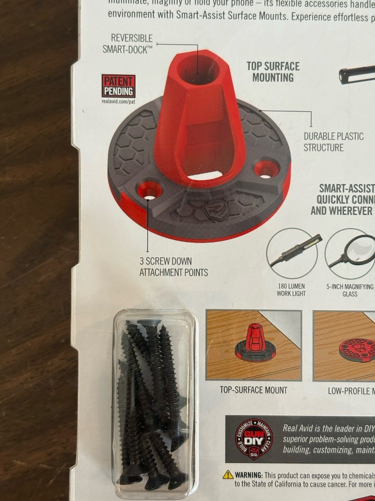 Real Avid Smart-Assist Surface Mount 3-Pack Reversible Quick Connect Red Black