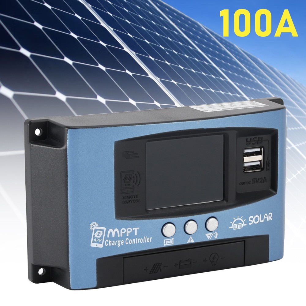 100A MPPT Solar Controller Bluetooth Temperature Monitoring Charging 12V~60V