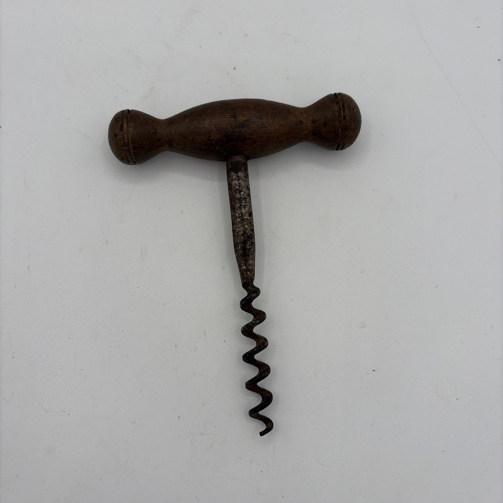 Vintage Wood Corkscrew 4.5”