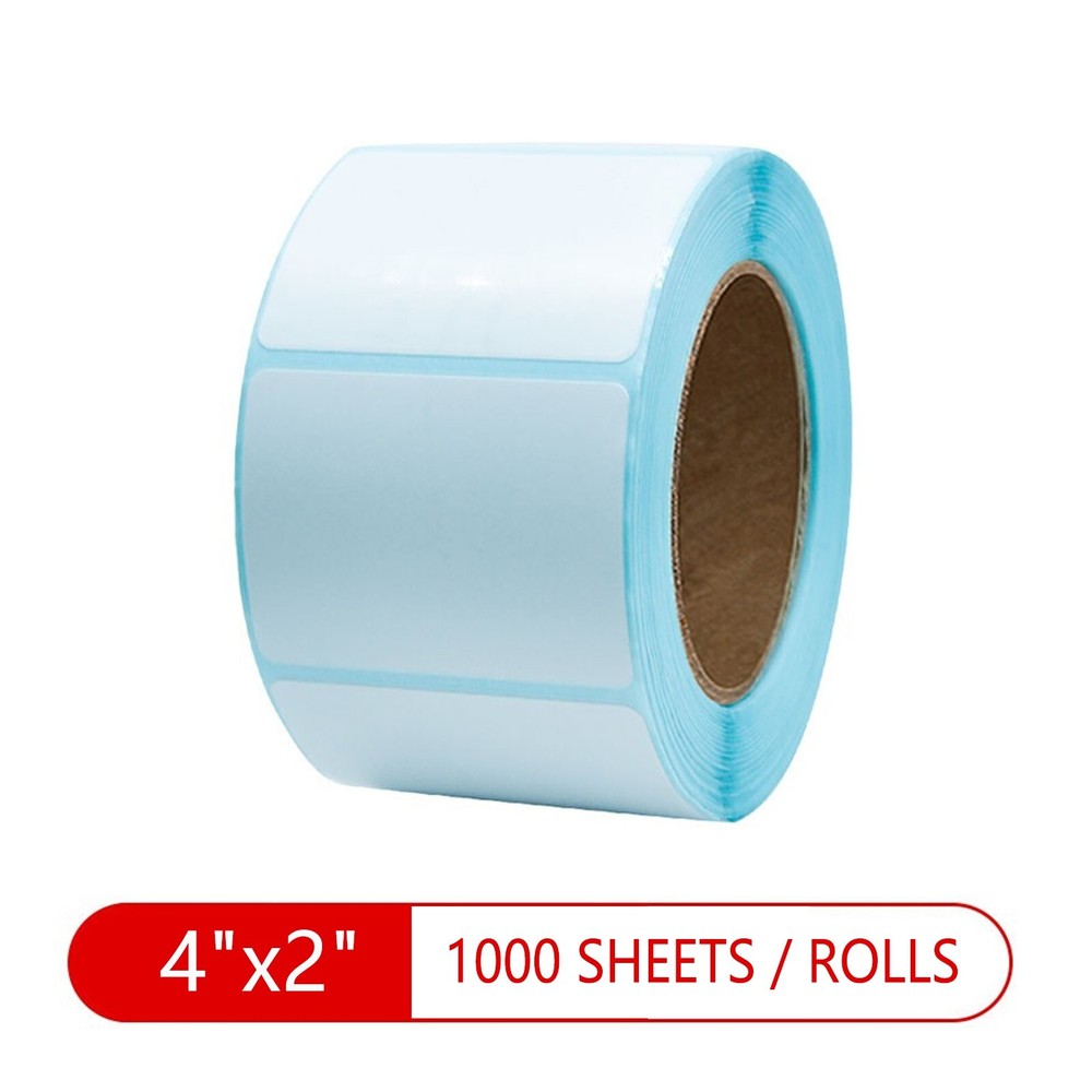 4"x2" Thermal Label Printer Self Adhesive  Sticker Label 1000 sheets (4 rolls)