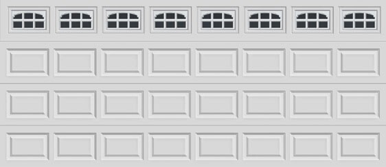 IDEAL CHARLESTON 508 Replacement Window Inserts /Short Panel Garage Door WHITE