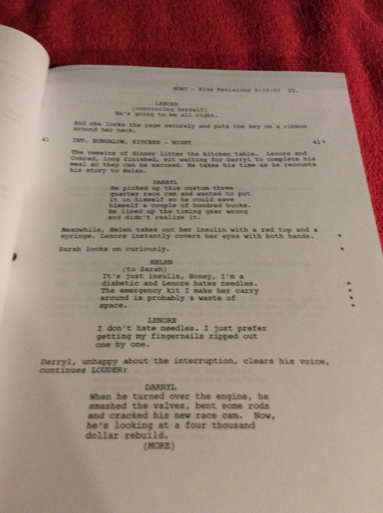 ORIGINAL SCRIPT HURT MELORA WALTERS WILLIAM MAPOTHER JOHANNA BRADDY