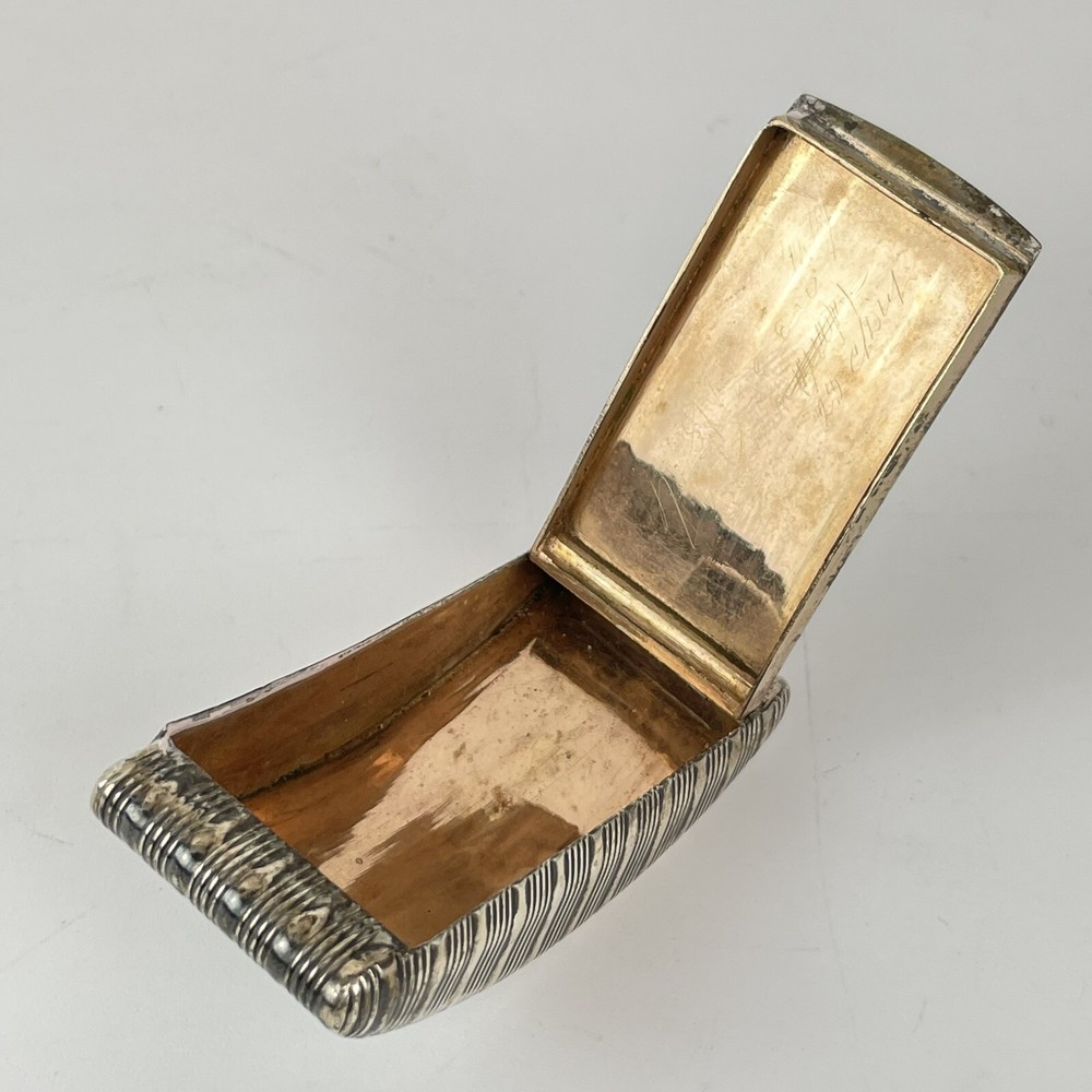 Antique Georgian Solid Silver Snuff Box 1809 6.2cm X 3cm