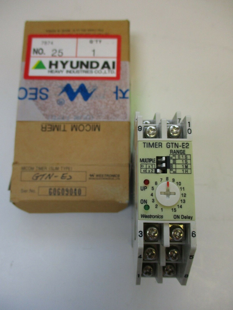 WESTRONICS ELECTRONIC MICOM TIMER SLIM TYPE GTN-E2 DC120V POWER ON DELAY