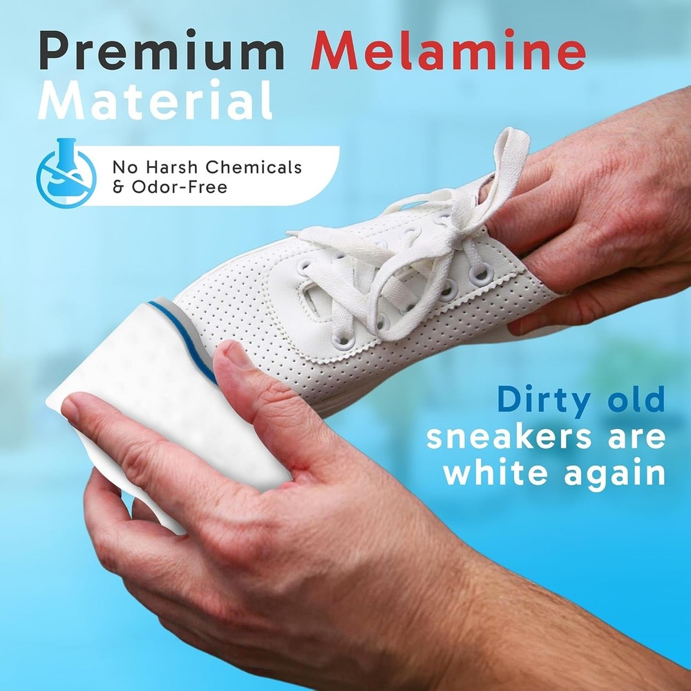 100 Pack Extra Durable Eraser Sponge – Extra Thick, Long Lasting Magic Melami...