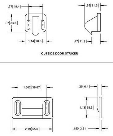RV Screen Door Latch Right Hand