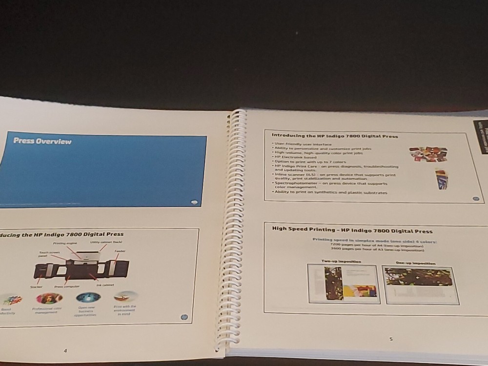 GENUINE HP Indigo Digital Press SERIES 7800 User Guide