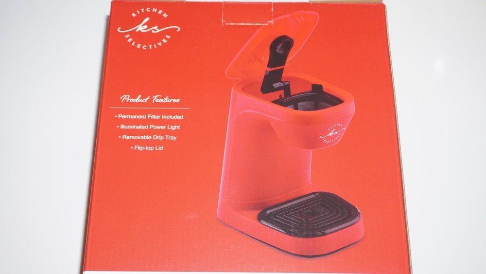 KITCHEN SELECTIVES SINGLE SERVE COFFEE MAKER | RED