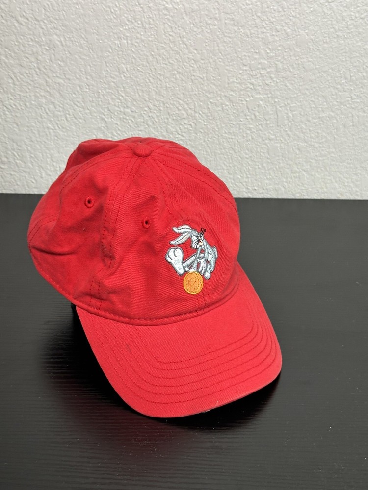 Hare Jordan Bugs Bunny Space Jam Vintage Red Baseball Cap Hat