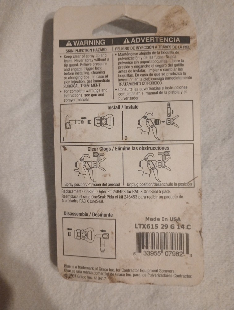 Graco Rac X Switch Tip Reversible Spray Tip Ltx-615