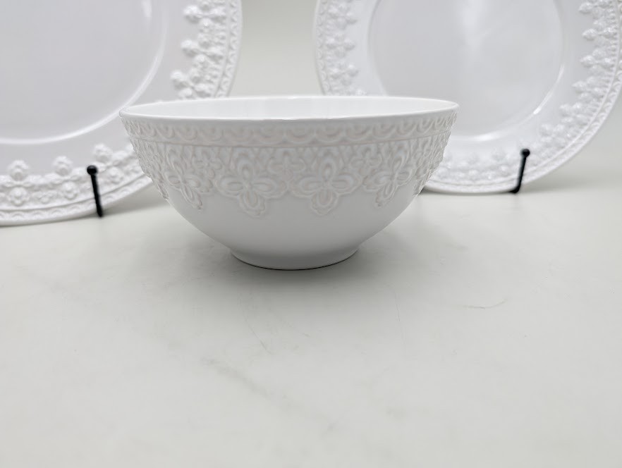 Lenox White Chelse Muse Fleur 4Pc Place Setting