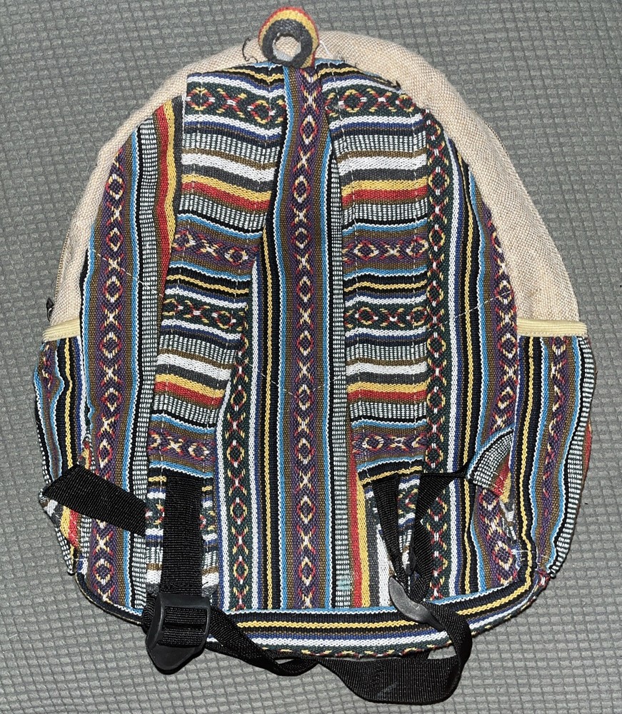 Hemp Backpack - Cat Design