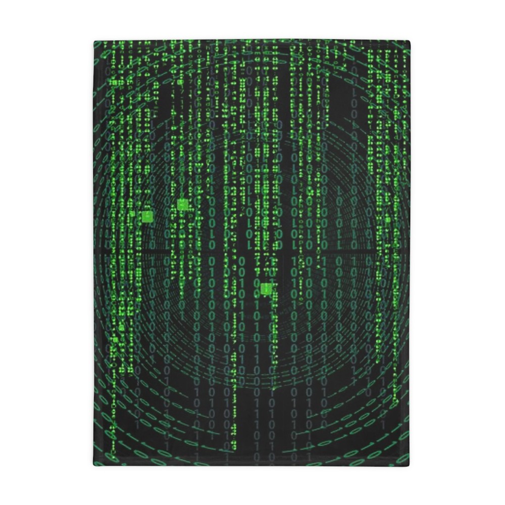 The Matrix Grid Plush Fleece Blanket