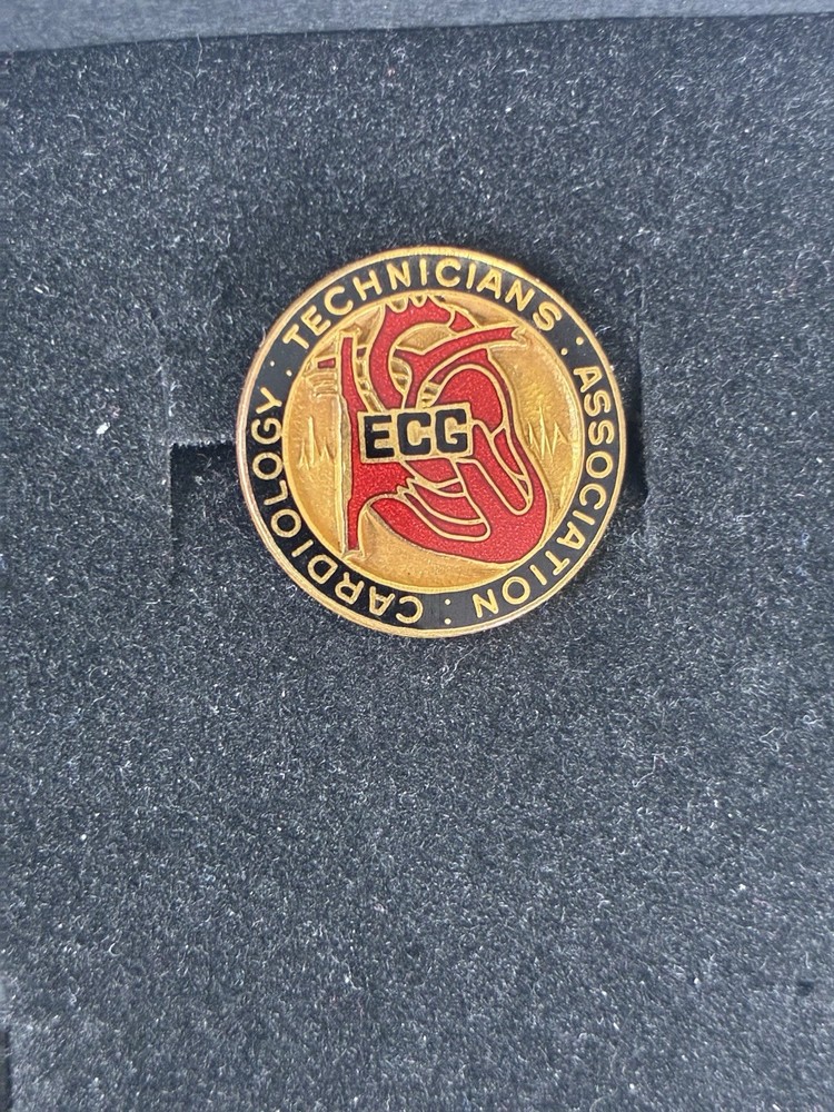 Cardiology Technicians Association Pin  pin-loop on back Engraved Gold Filled