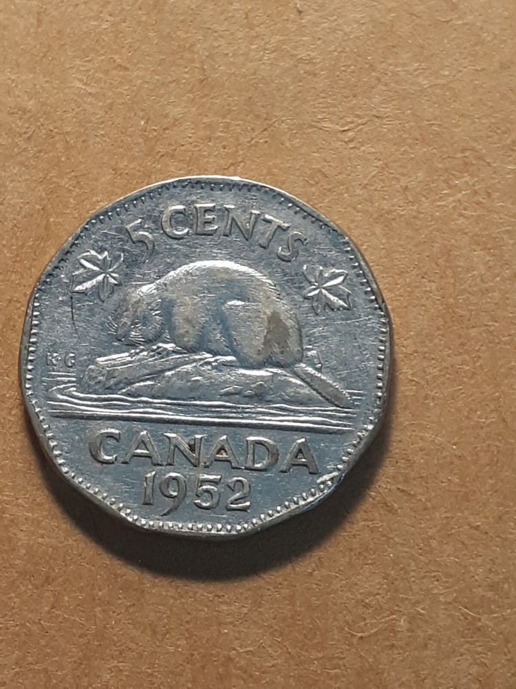 1952 FIVE CENTS CANADA