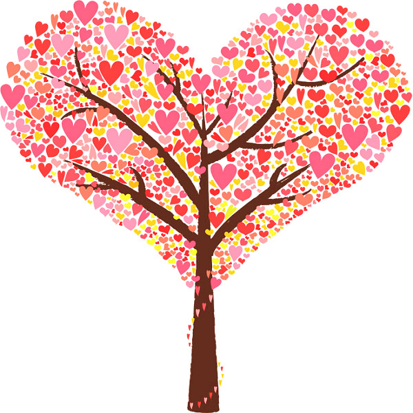 30 Custom Valentine Heart Tree Personalized Address Labels