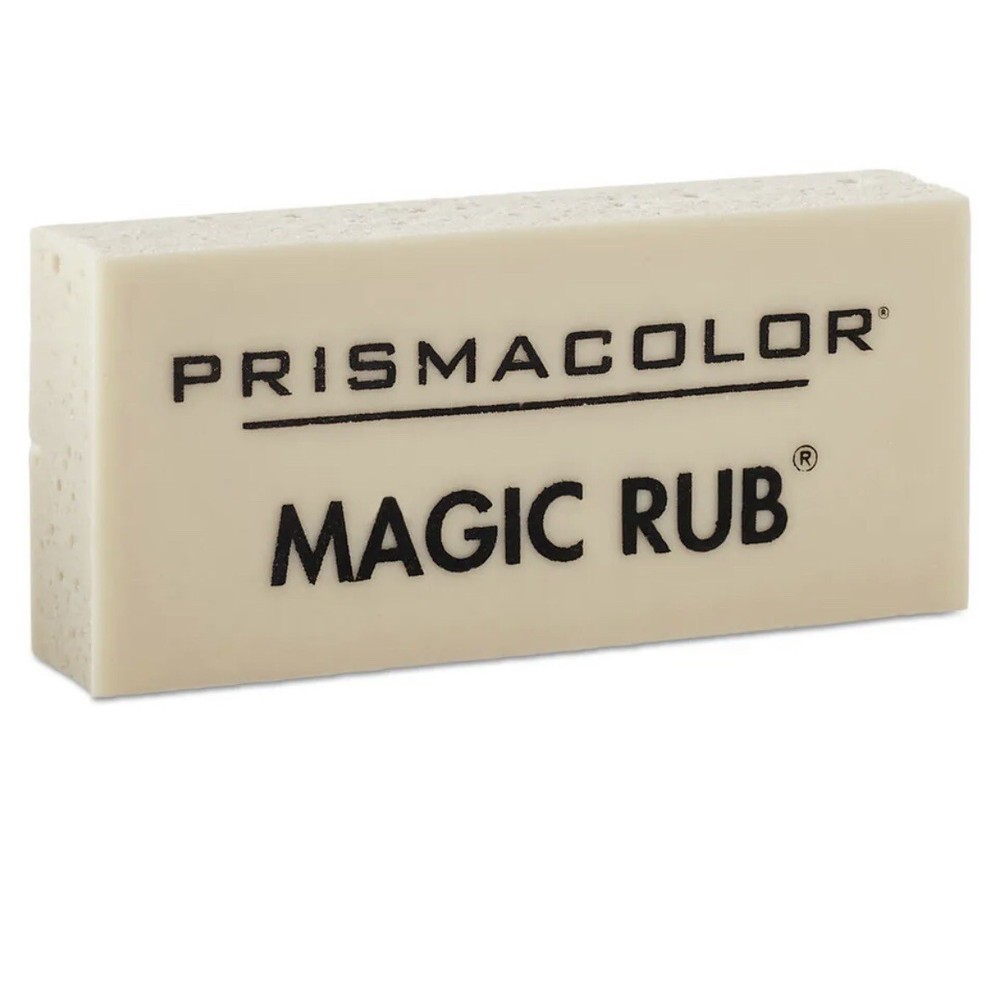 Prismacolor Magic Rub Eraser, Rectangular Block, Medium, Off White, Dozen New