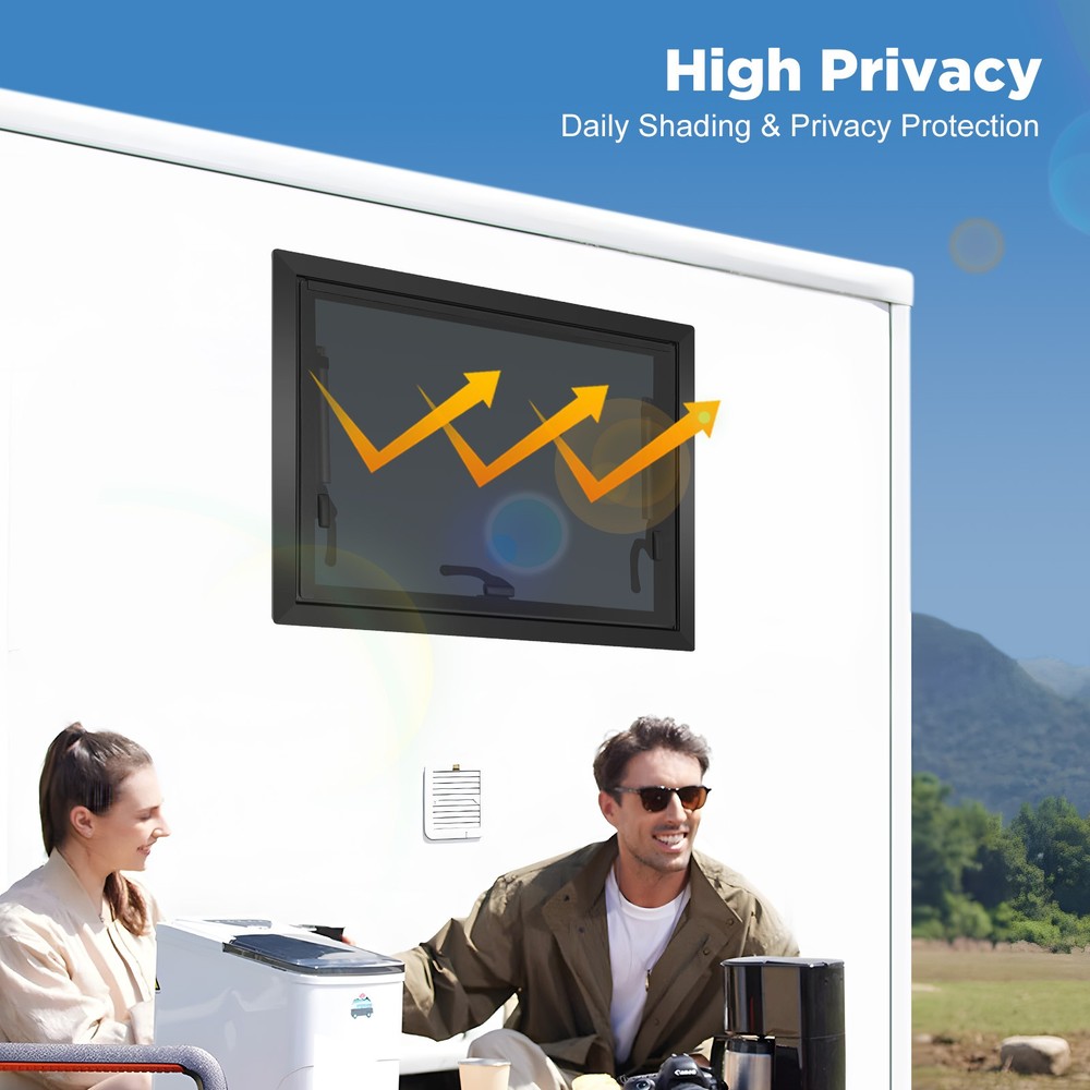 600x450mm RV Caravan Camper Van Push Out Window RV Window With Window Screen