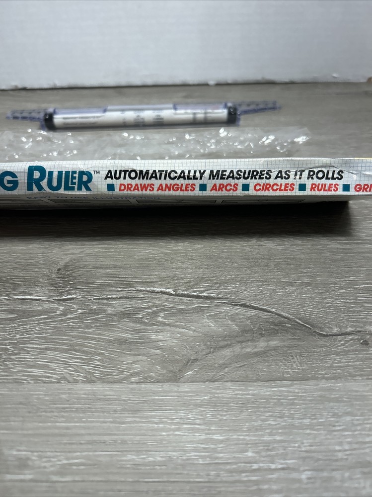 Vintage Rolling Ruler Compass Protractor T-Square Original Box Opened