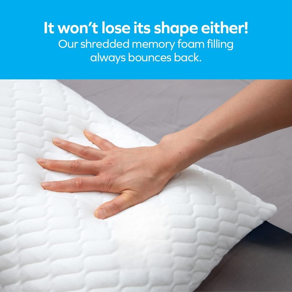 Pillow -Adjustable Memory Foam Padding -Includes additional foam padding (white)