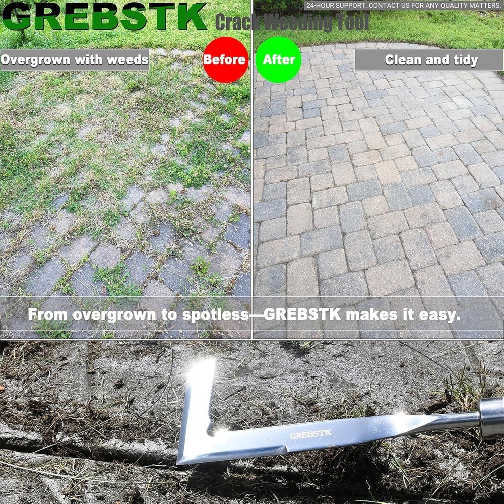 Versatile 13” Manual Weeder with Beech Handle - Perfect for Tight Spaces