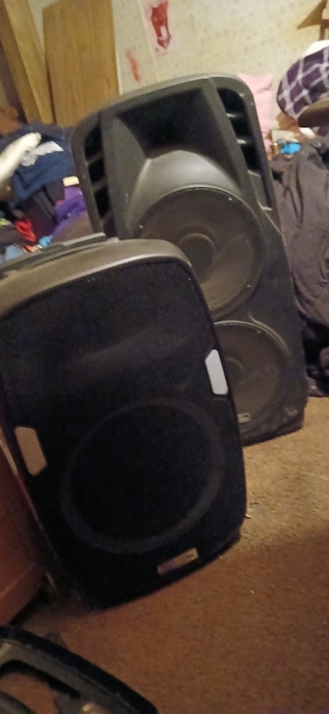 Altec PA Speakers Black Plastic Rectangular Pair