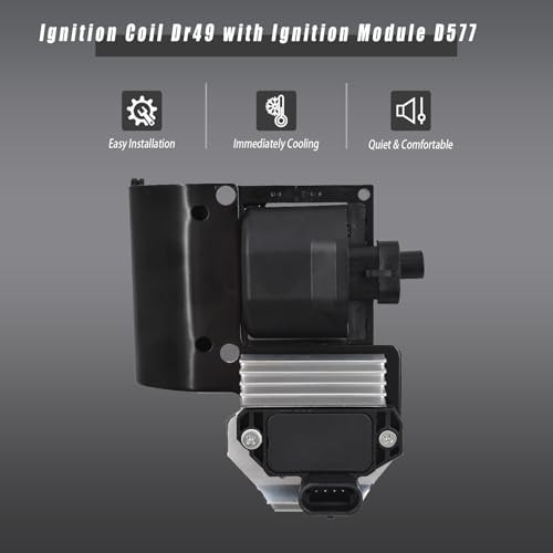 Ignition Coil Dr49 with Ignition Module D577 Replacement for C1500 1999-1996