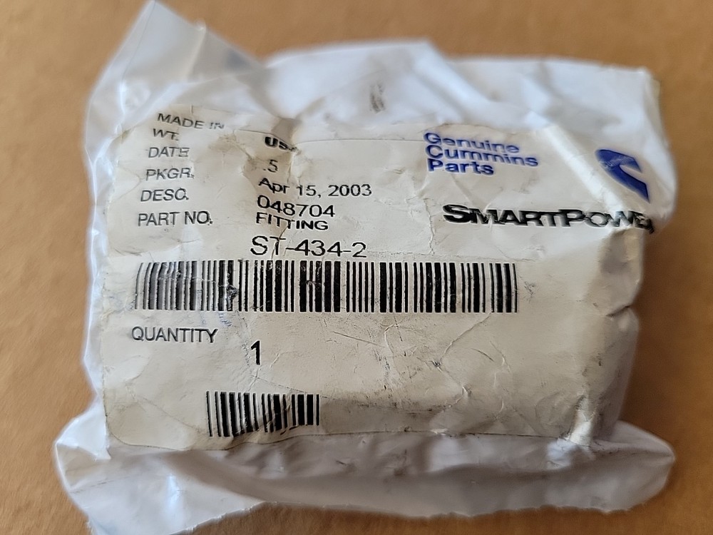 CUMMINS HOSE ADAPTER ST434-1 048704