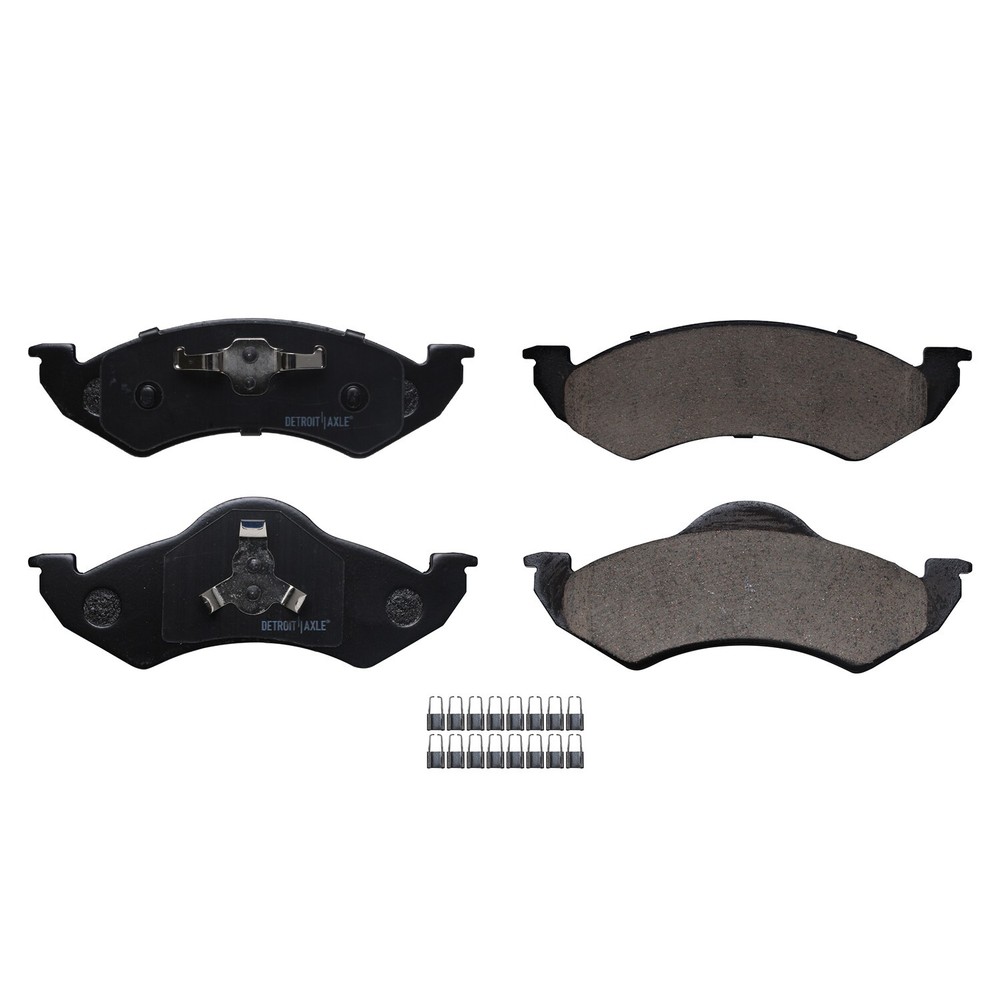 Front Ceramic Brake Pads w/Hardware for 2000 2001 2002 Dodge Dakota Durango