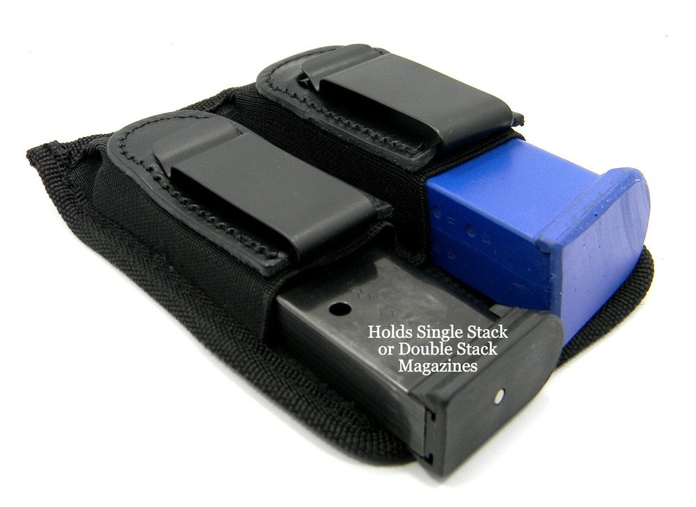 NEW Inside Pants Concealment SINGLE & DOUBLE STACK Magazine Carrier Pouch