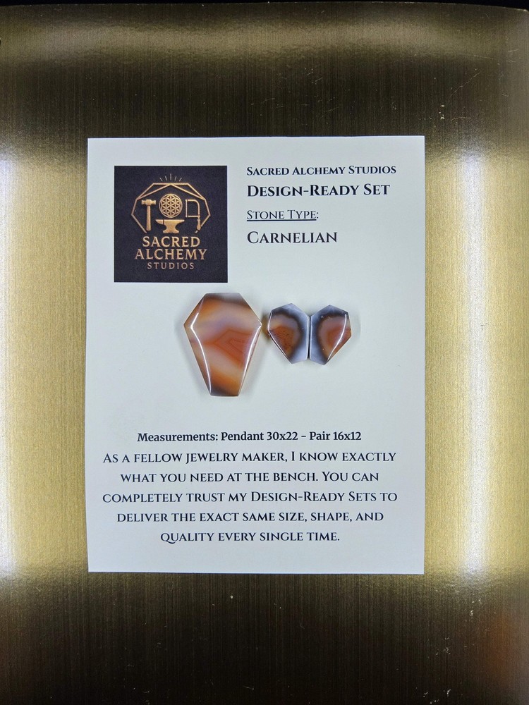 Coffin Shape - Carnelian - Design-Ready Sets