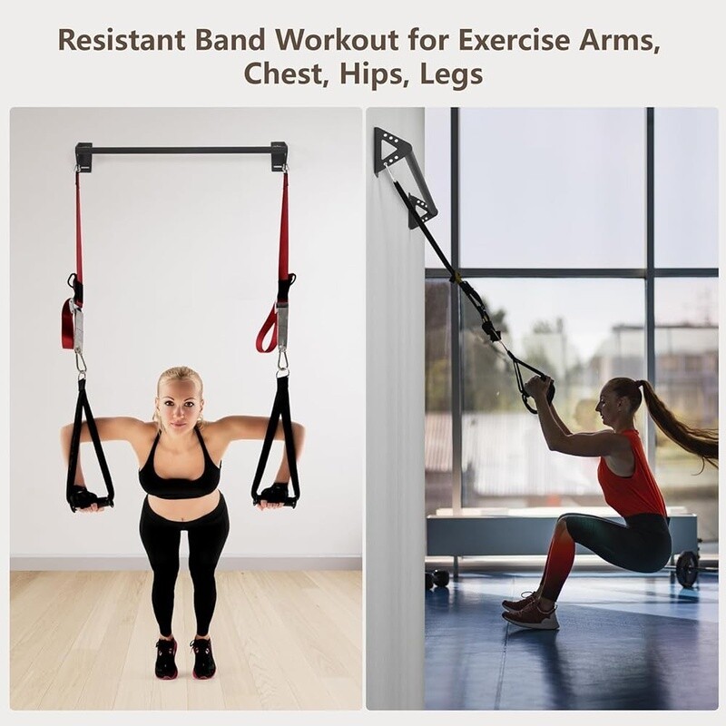 Wall Mounted Pull Up Bar Heavy Duty 500lbs Strength Training Adjustable Gym New